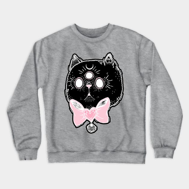 Witchy Kitten Crewneck Sweatshirt by lOll3